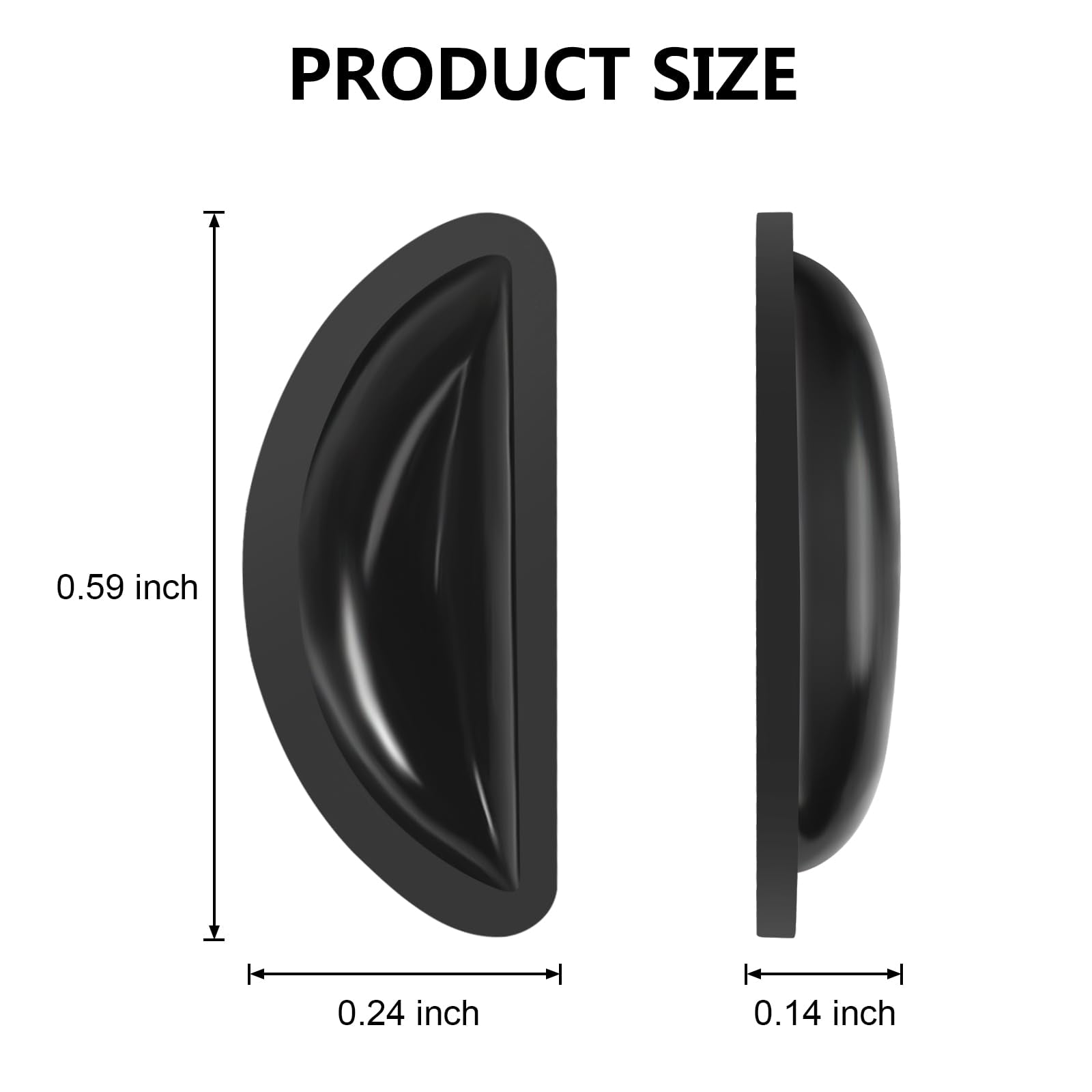 Air-chamber anti-slip nose pad design