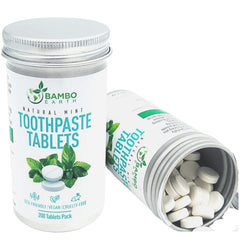 200 pack natural toothpaste tablets with mint and charcoal