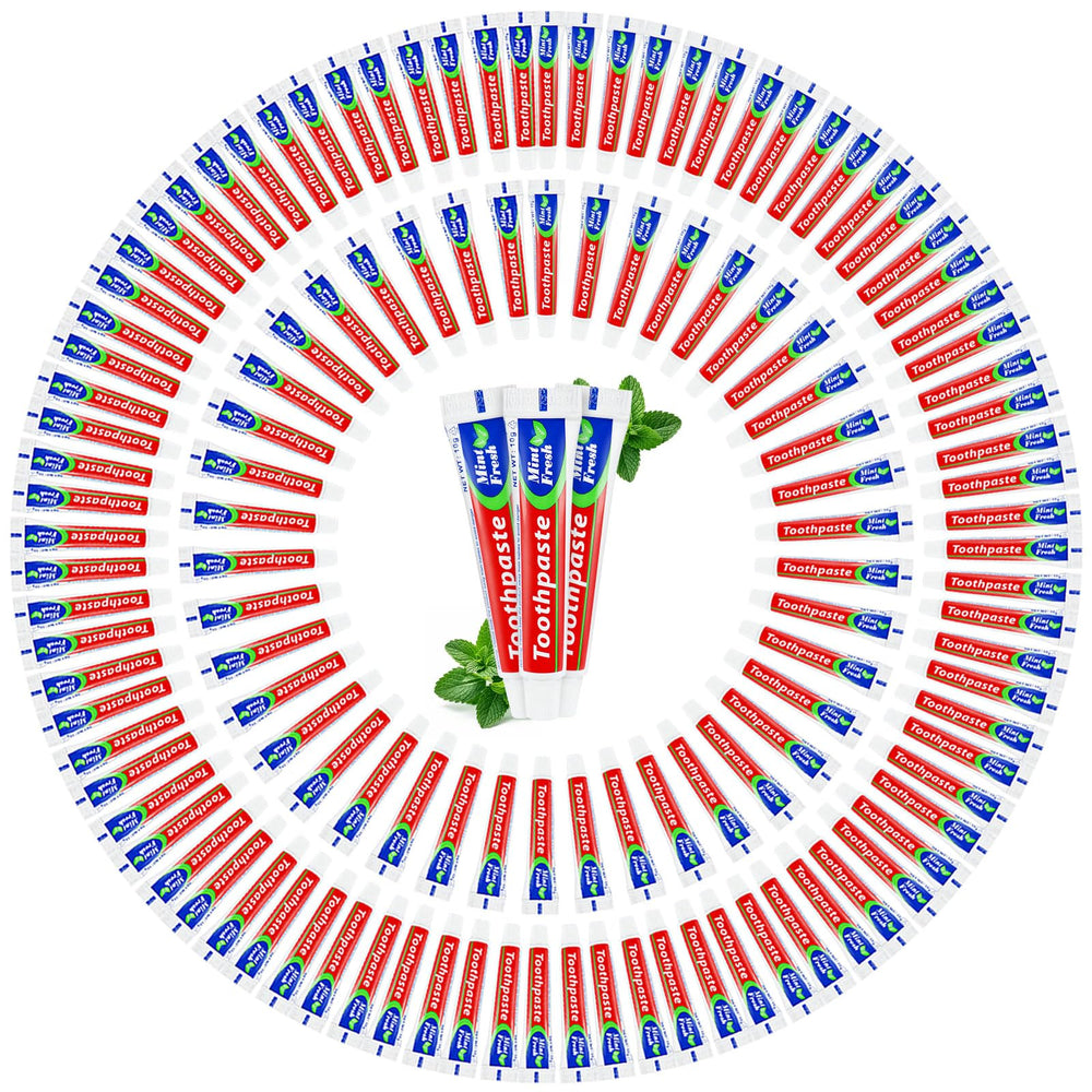 200-pack travel size mint toothpaste tubes, 0.35 oz each