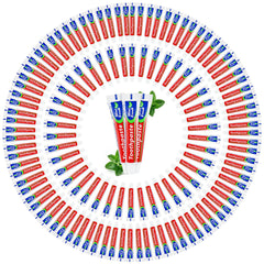 200-pack travel size mint toothpaste tubes, 0.35 oz each