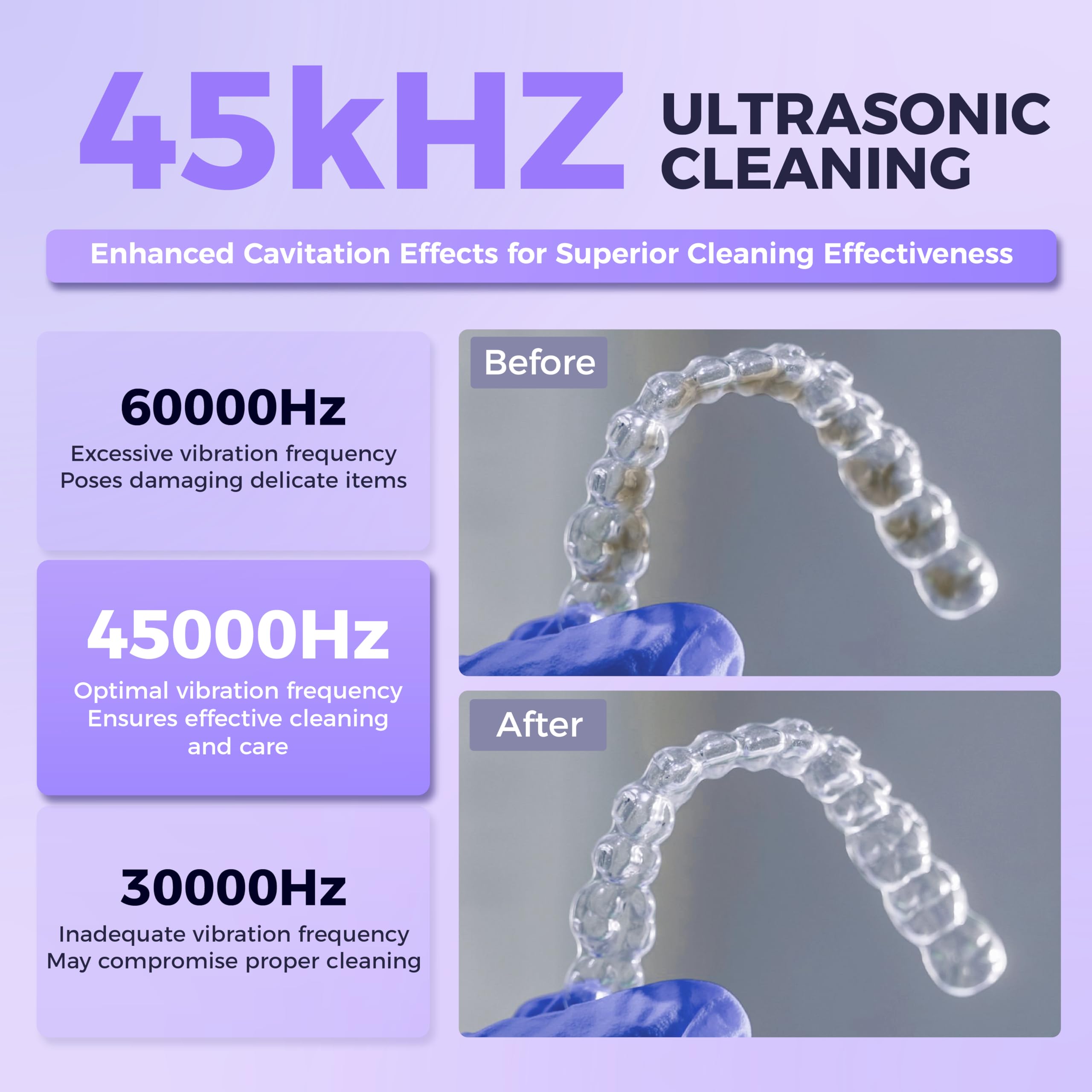 200ml stainless steel tank for retainers, dentures, and guards
