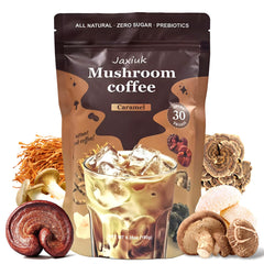 Front product shot of 2025 NEW Mushroom Coffee organic six-mushroom blend
