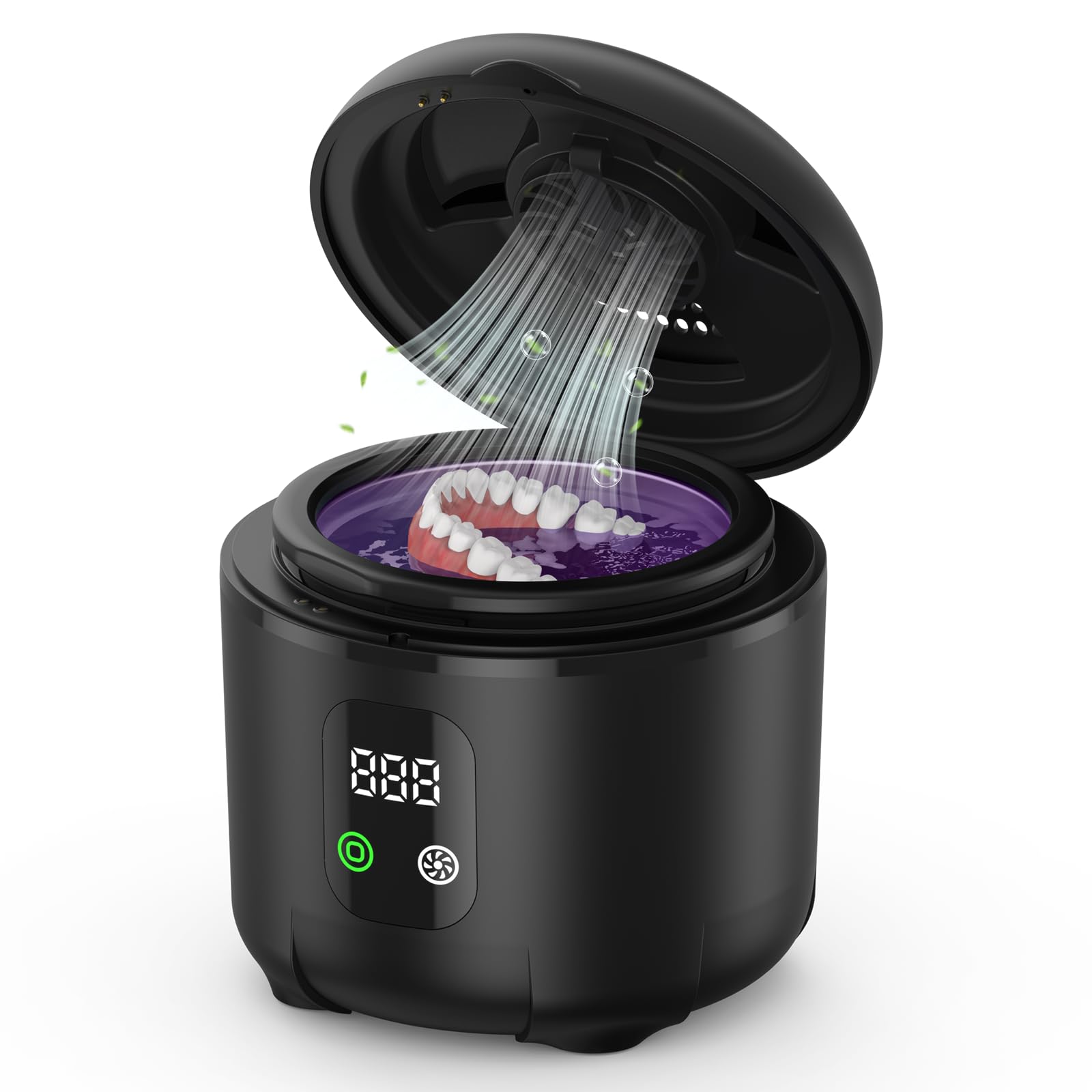 Front view of 2025 Ultrasonic Retainer Cleaner in black