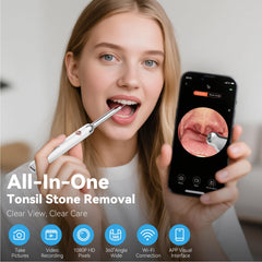 Tonsil stone remover kit with five interchangeable heads