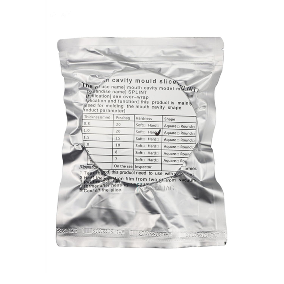 20 pieces round 1.0mm hard thermoforming sheet for dental splints