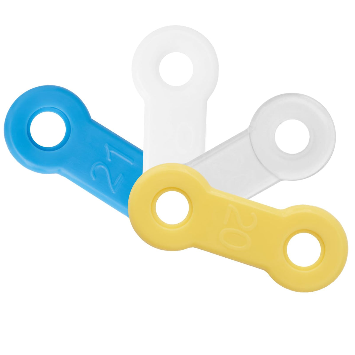 20-piece replacement elastic straps pack for Meyson EMA (yellow, 15 mm)