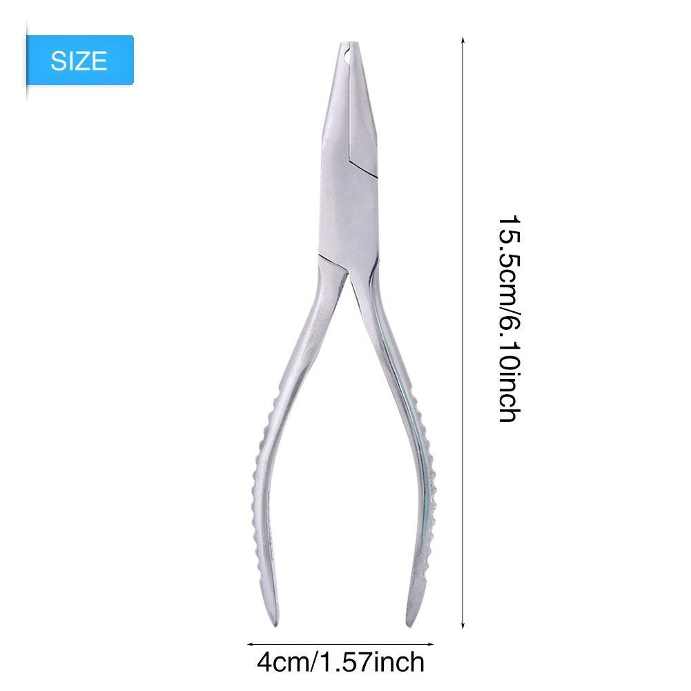 Pliers head designed to fit eyeglasses nose pads