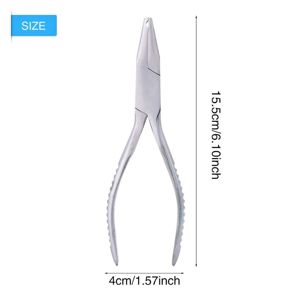 Pliers head designed to fit eyeglasses nose pads