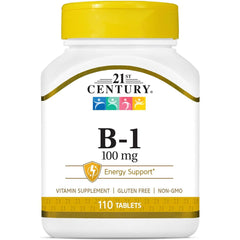 Bottle of 21st Century B-1 Tablets 100 mg - 110 count