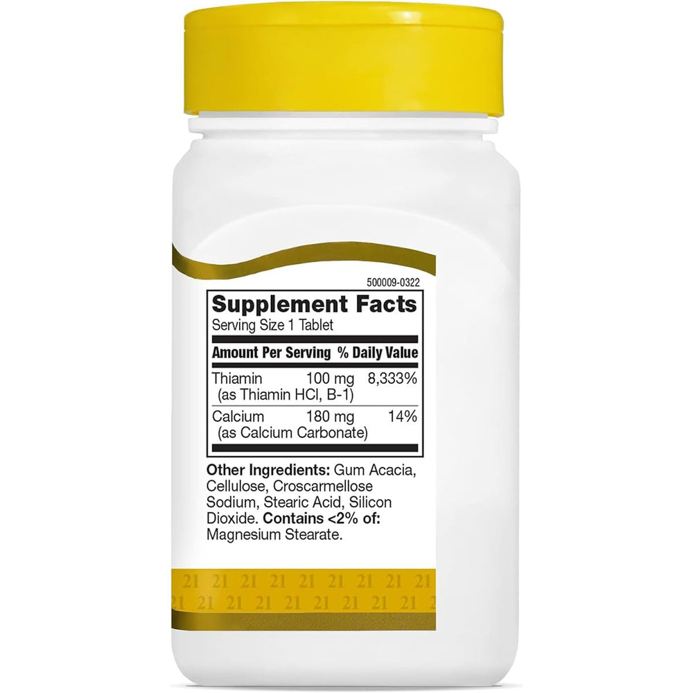 Label reading Vitamin B-1 (Thiamin Hydrochloride)