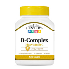Bottle label displaying 21st Century B Complex Plus Vitamin C