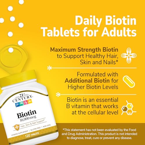 Side view of Biotin tablets bottle