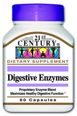 Bottle of 21st Century Digestive Enzymes capsules with label