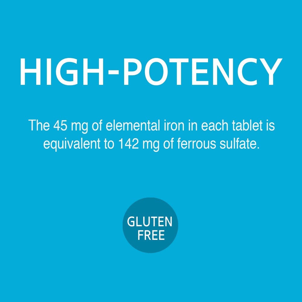 60-count bottle of 21st Century Slow Release Iron tablets