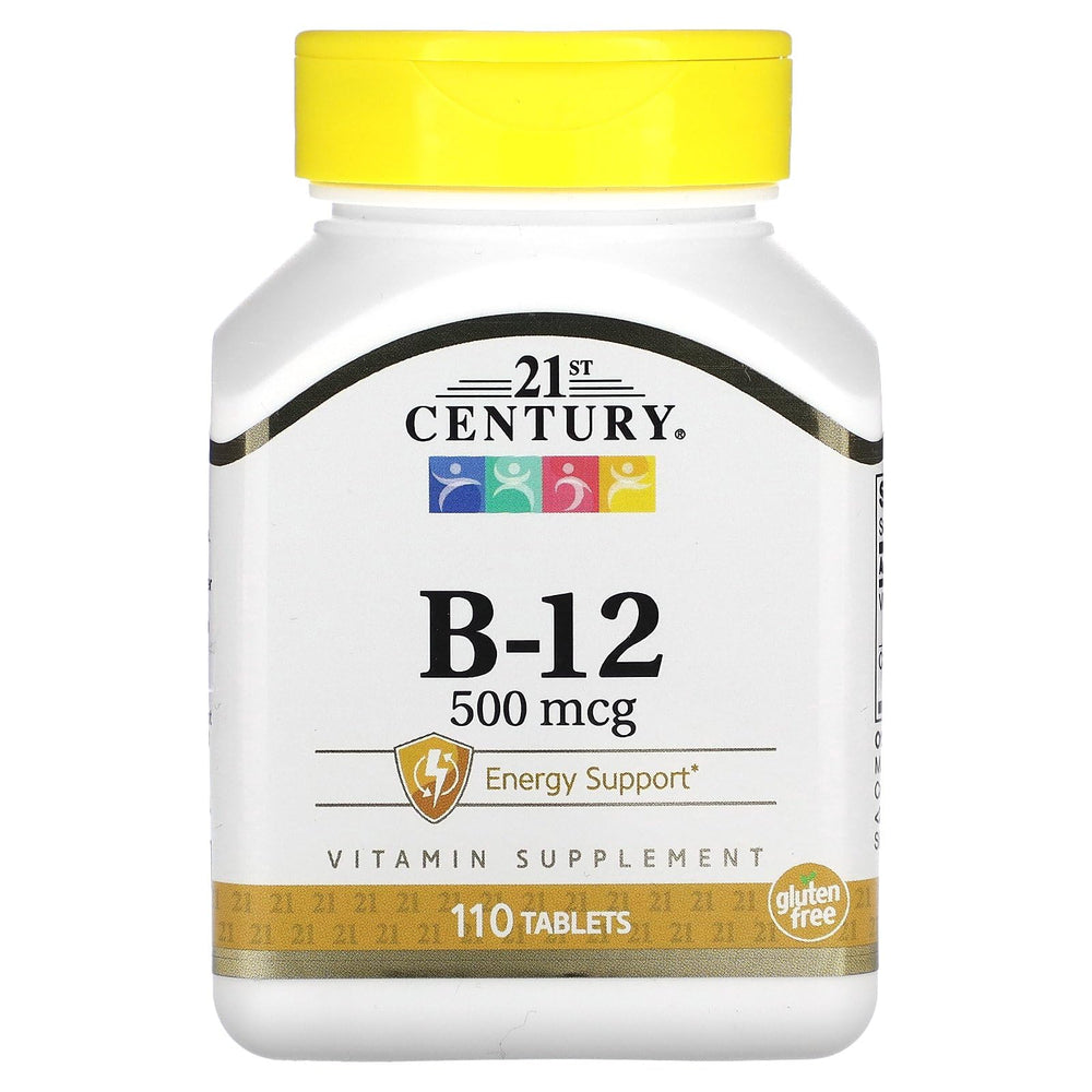 Bottle of 21st Century Vitamin B-12 500 mcg – 110 tablets