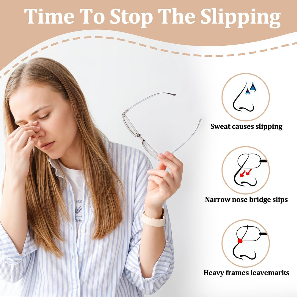 Nose pads that fit most eyeglasses and sunglasses