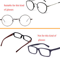 Yellow nose pads on a metal frame