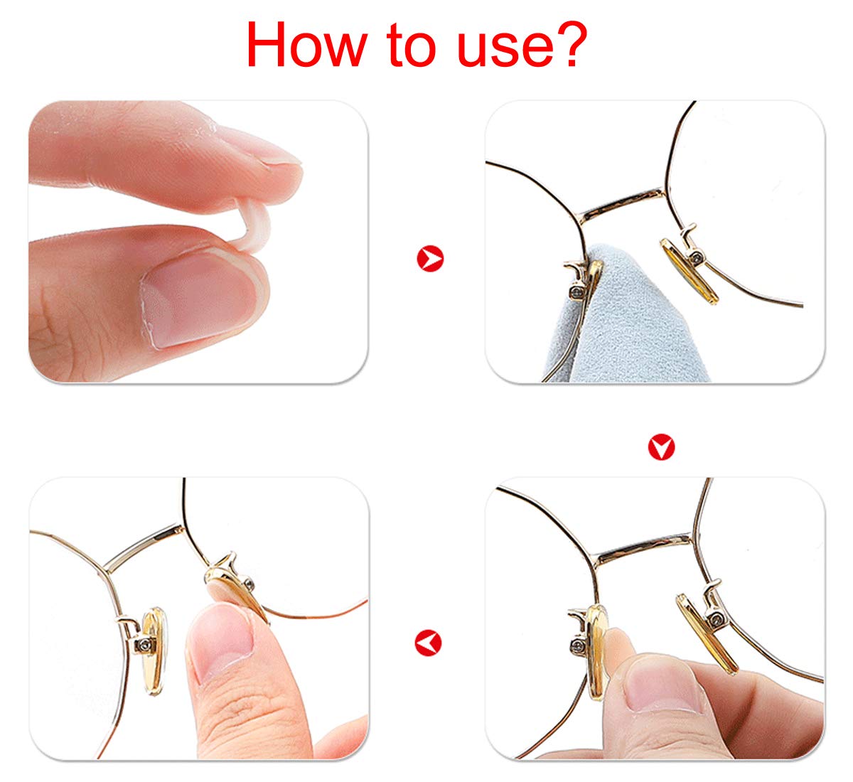 Package of 48 pairs yellow foam nose pads