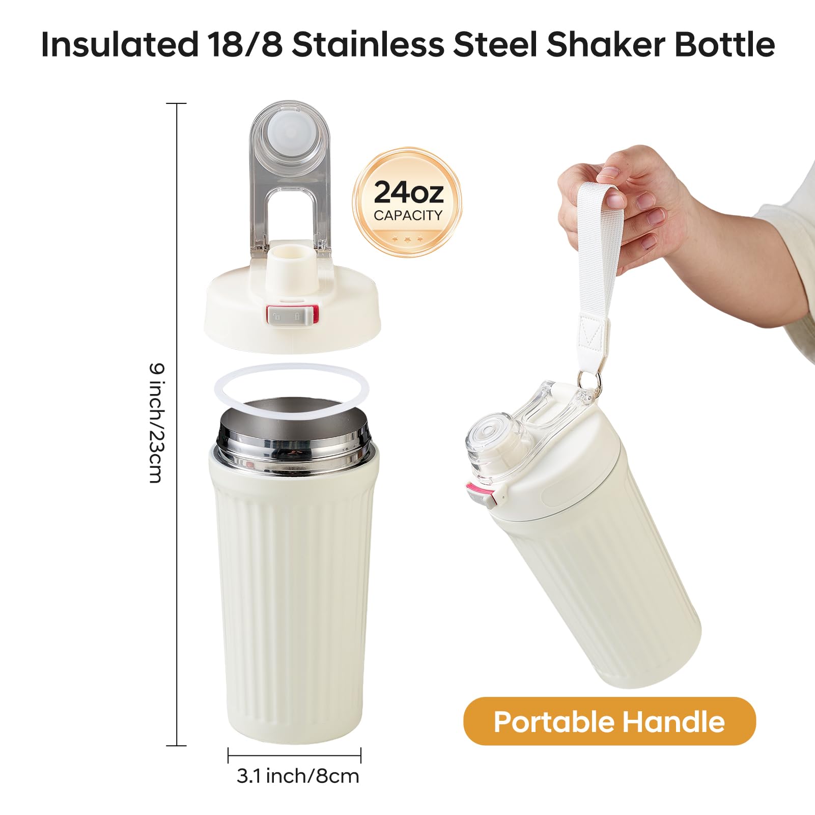 Leak-proof lid with flip cap for steady shaking