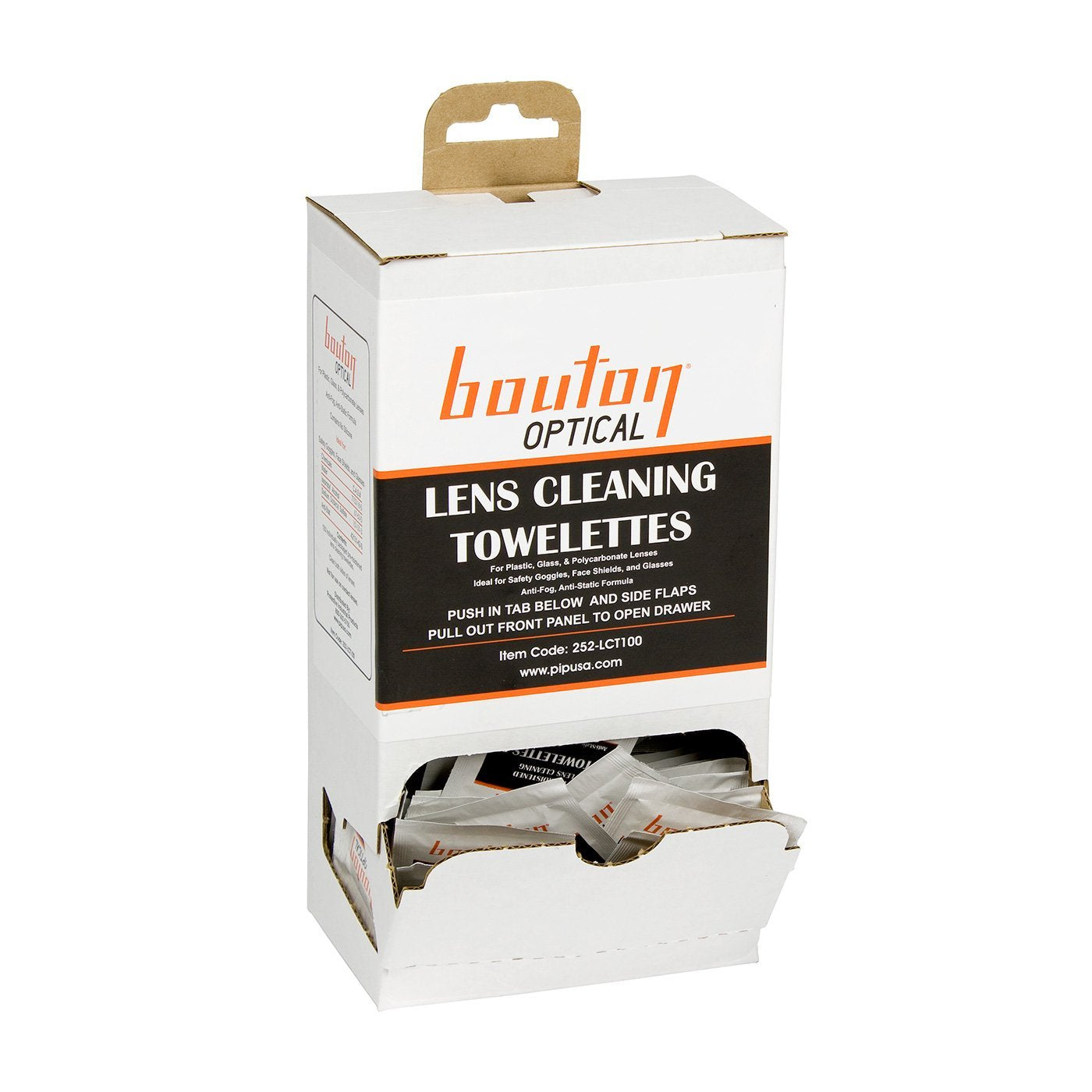 Bouton Optical Lens Cleaning Towelette Dispenser, 2-pack, large (252-LCT100)