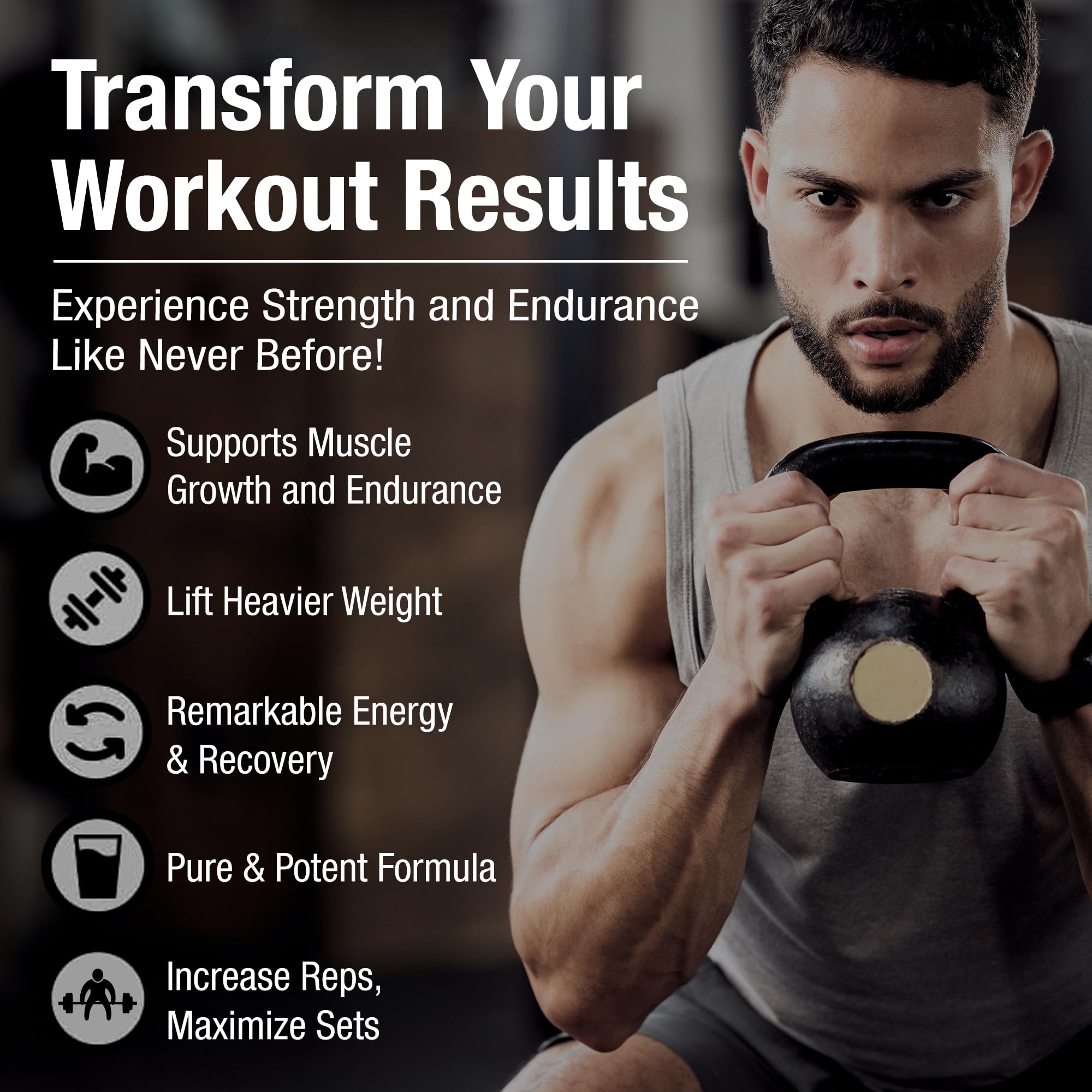 Serving tray showing 54 servings of creatine powder