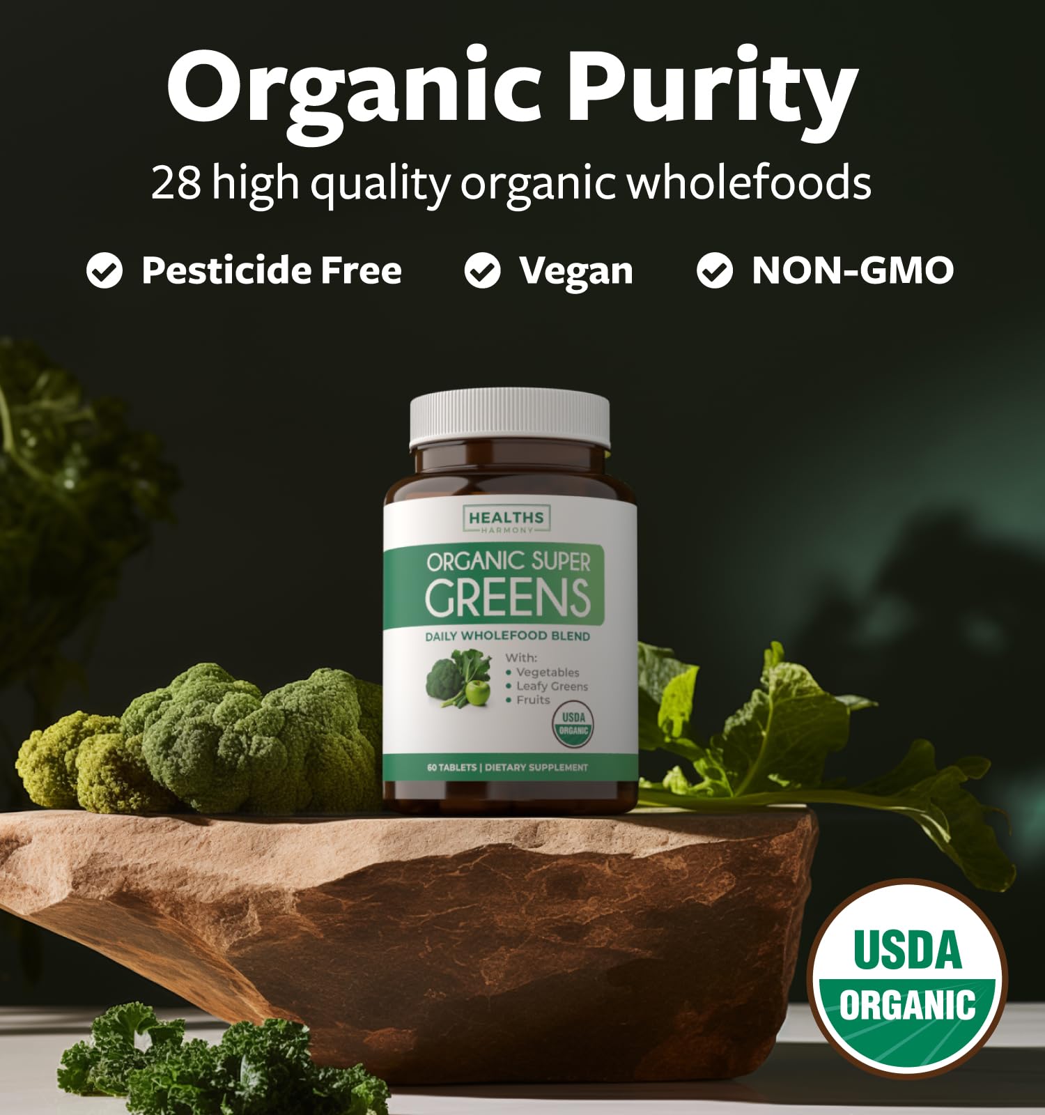 Ingredients highlight: 28 organic superfood complex