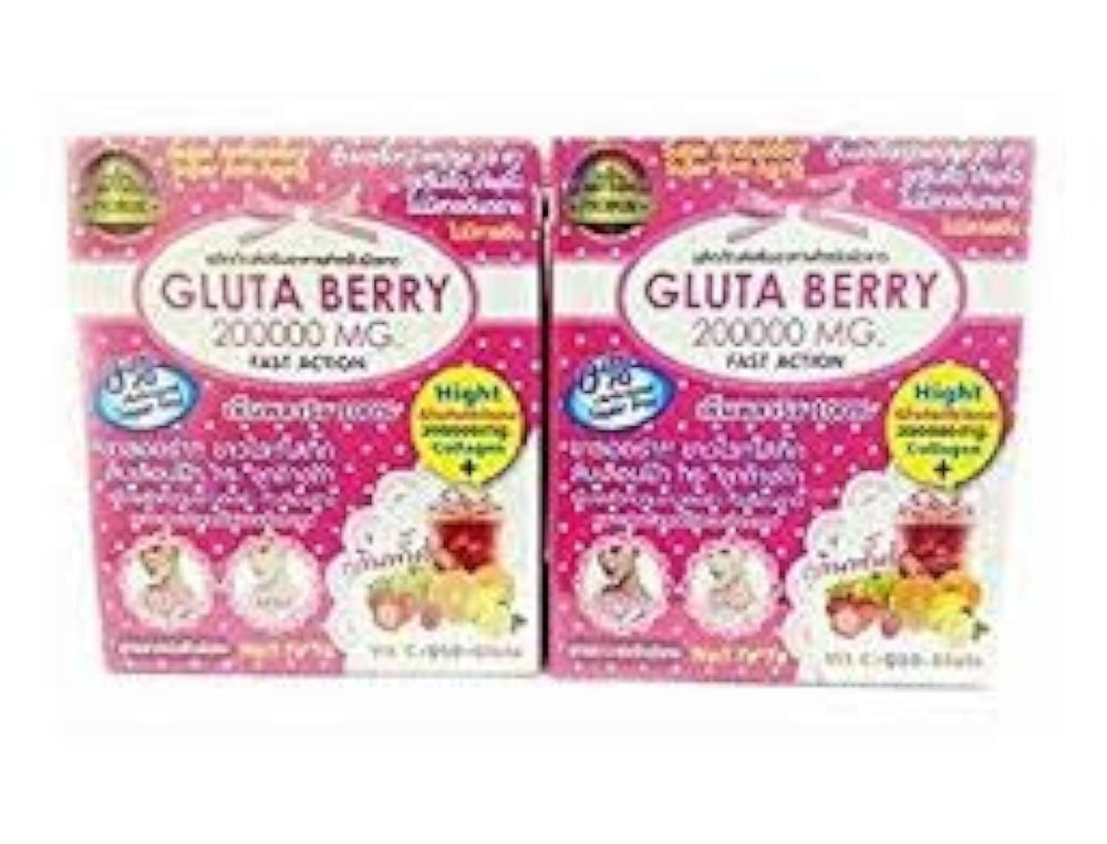 Front view of 2Box Gluta Berry Drink Punch packaging