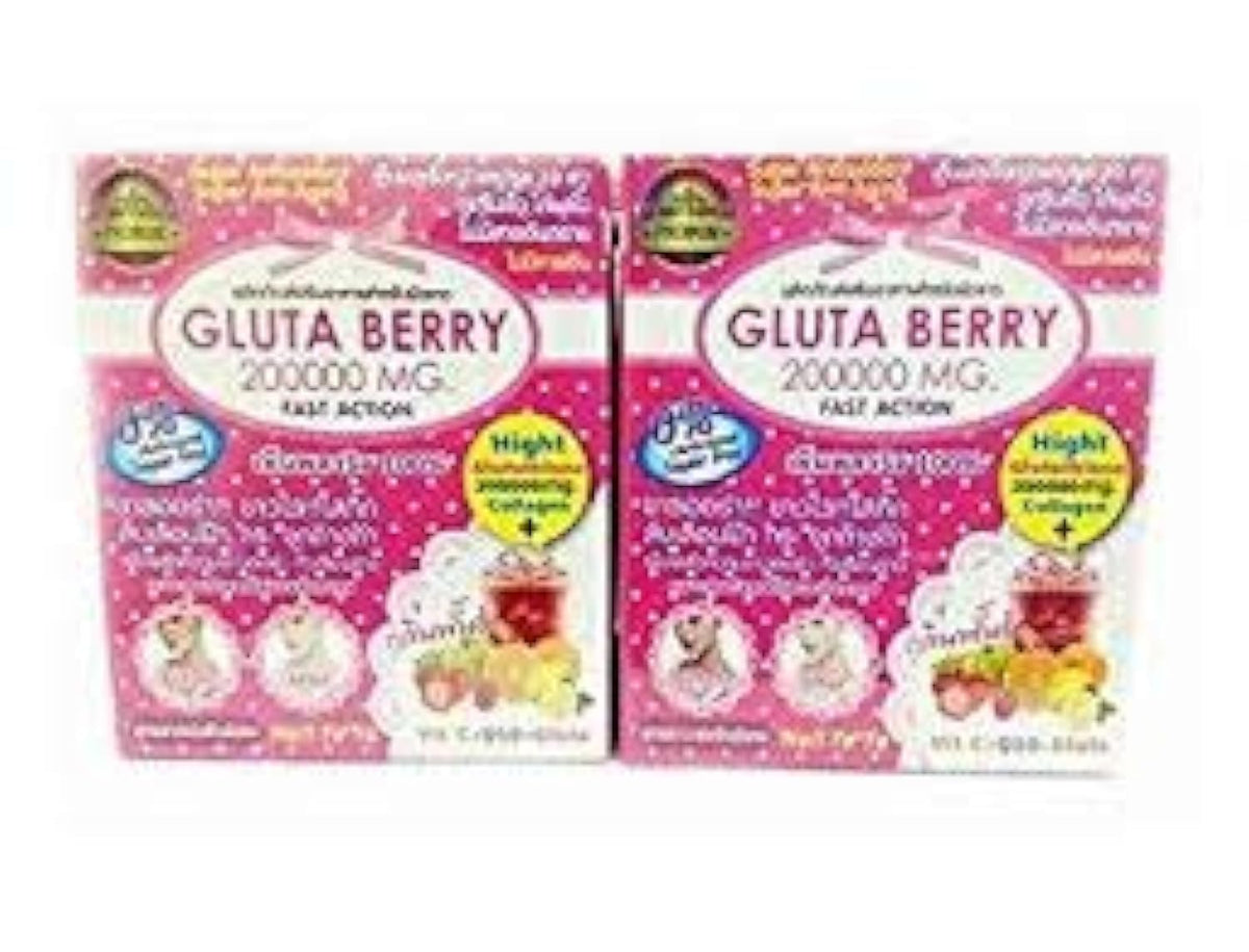 Front view of 2Box Gluta Berry Drink Punch packaging