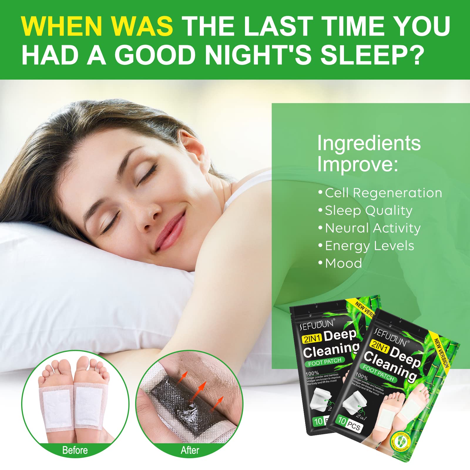 Adhesive foot pad attached to the bottom of the foot