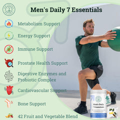 Back of the box with product details for Men's Daily 7 Multivitamin
