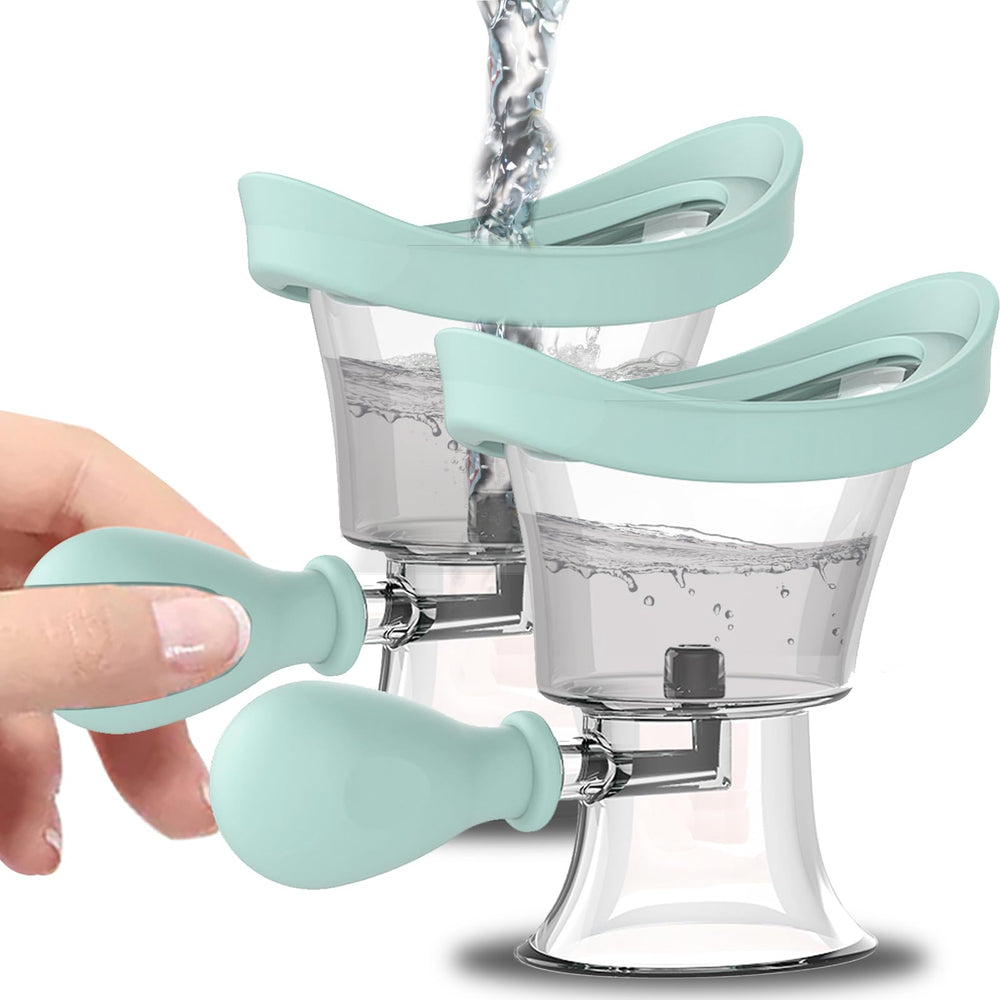 Transparent eye wash cup with ergonomic silicone seal