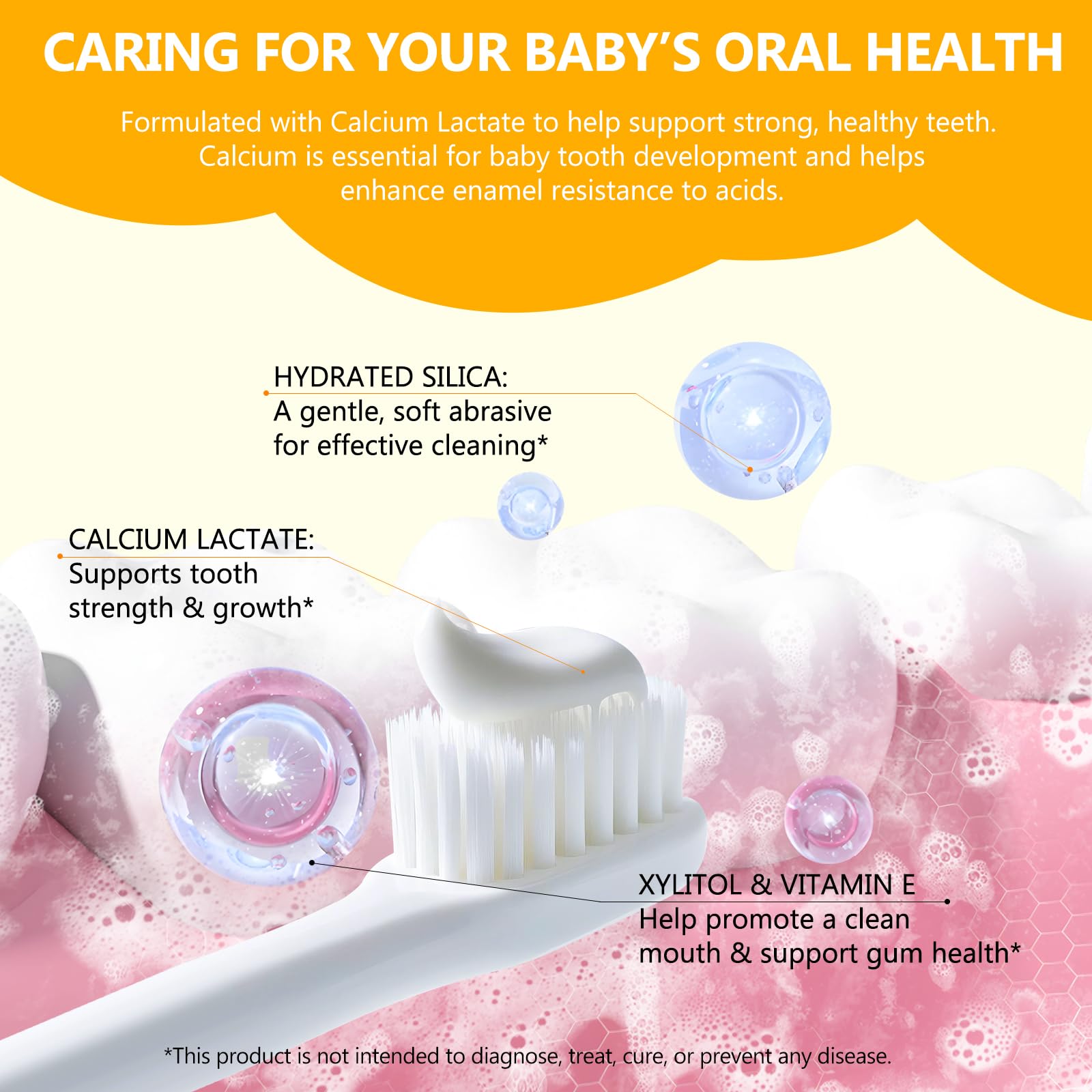 Dentist-developed children's oral care toothpaste packaging