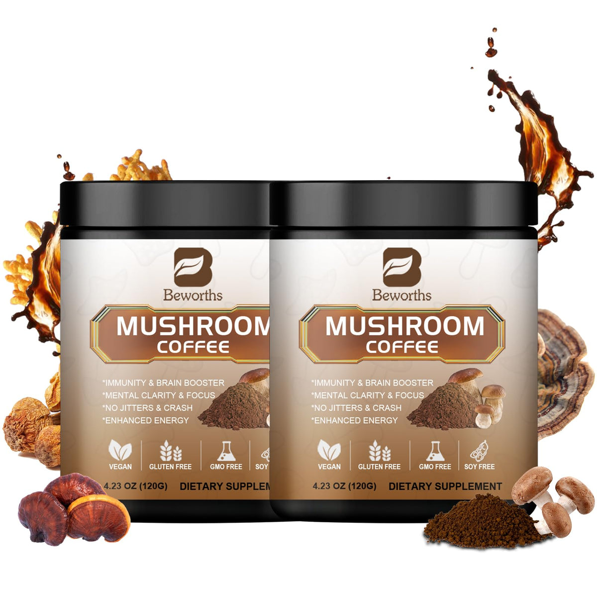 2-Pack Mushroom Coffee product packaging