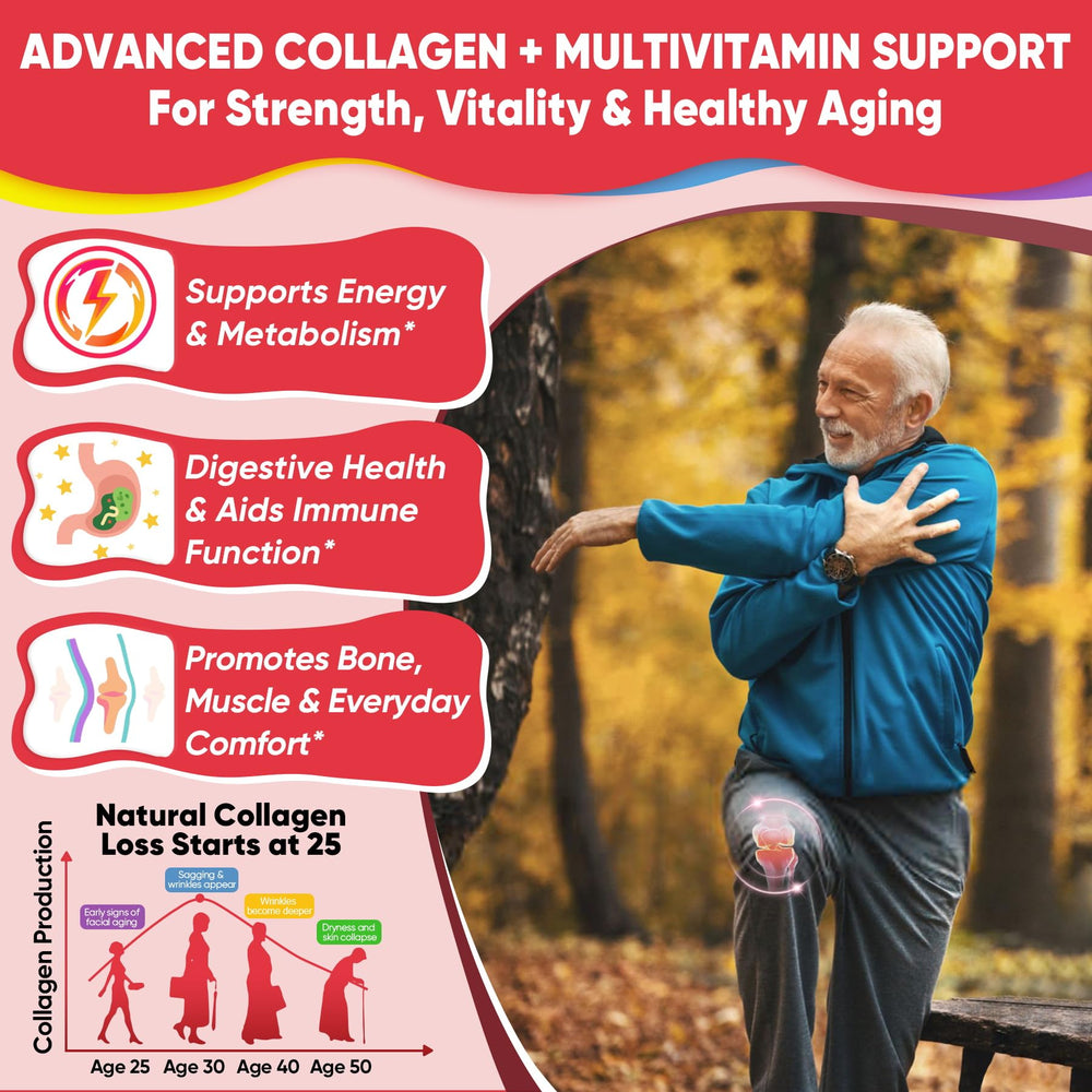 Bone health and immune support concept with vitamins