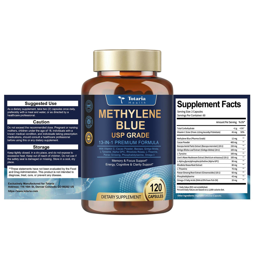 Product shot with bottle and capsules on desk