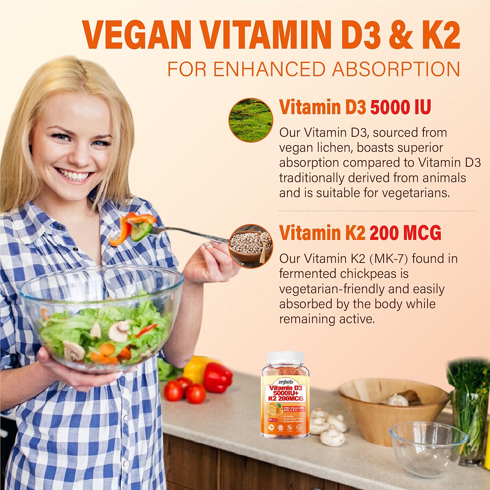 Front packaging showing 5000IU D3 and 200mcg K2