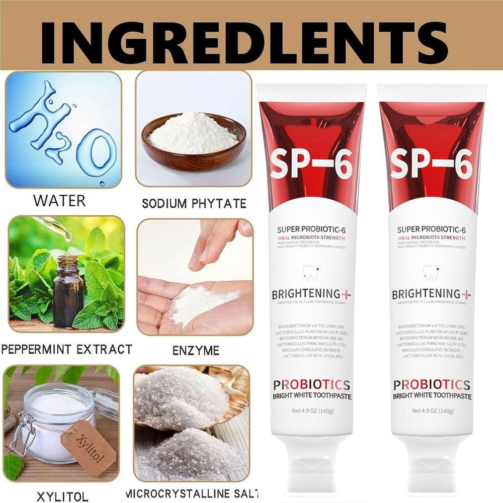 Enamel-safe, fluoride-free toothpaste label on packaging