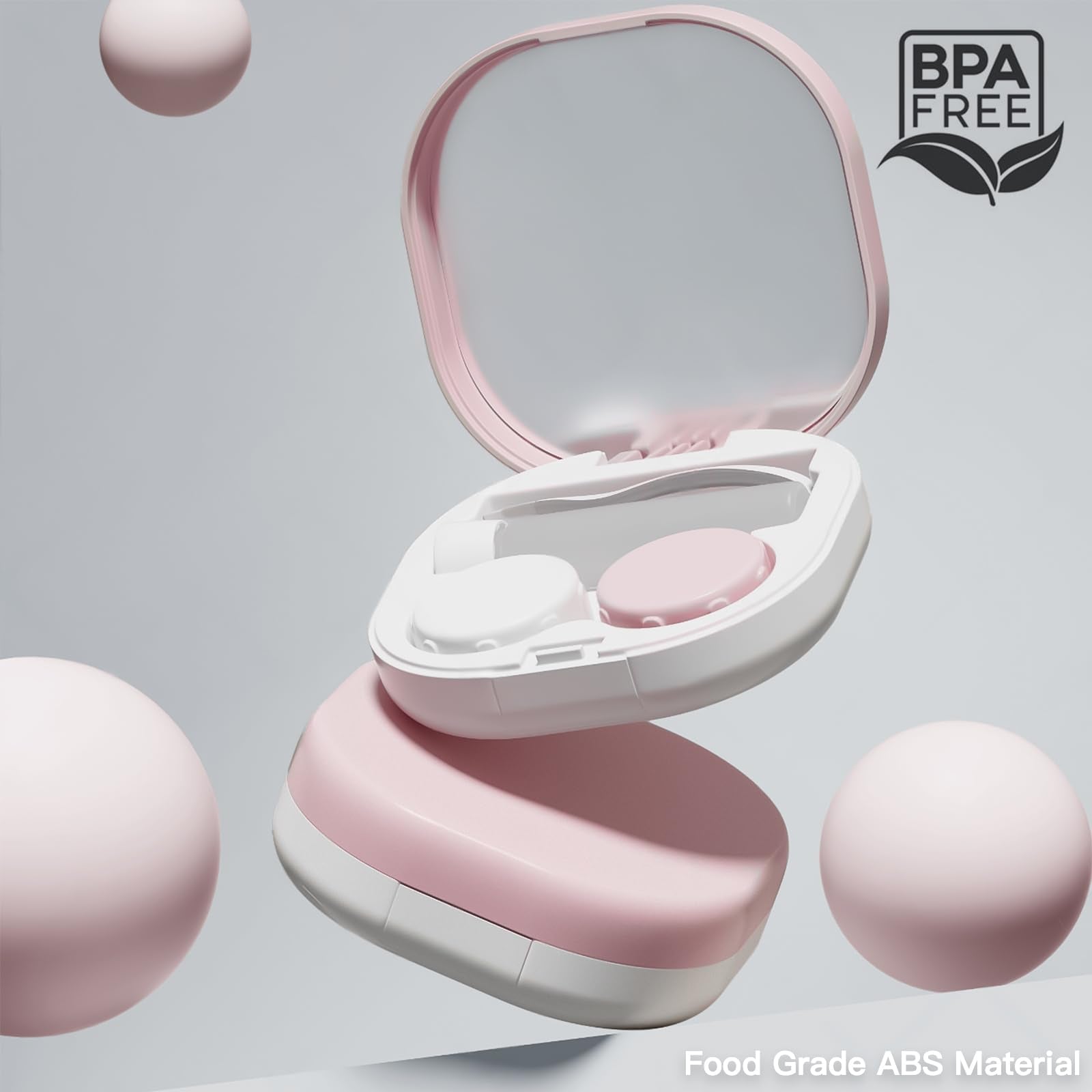 Lens applicator with mirror included in pink kit