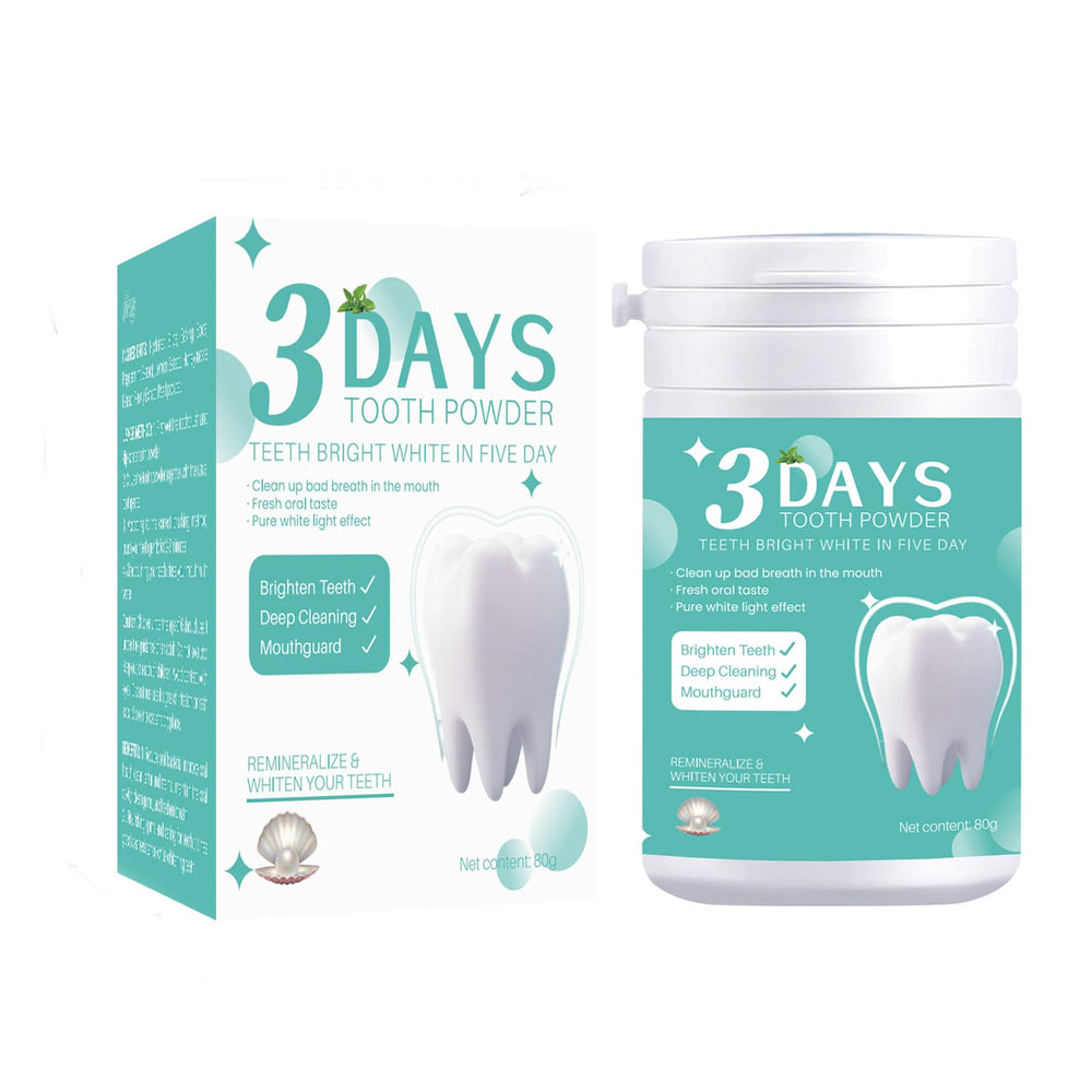 Packaging for 3 Days Tooth Powder Mint flavor