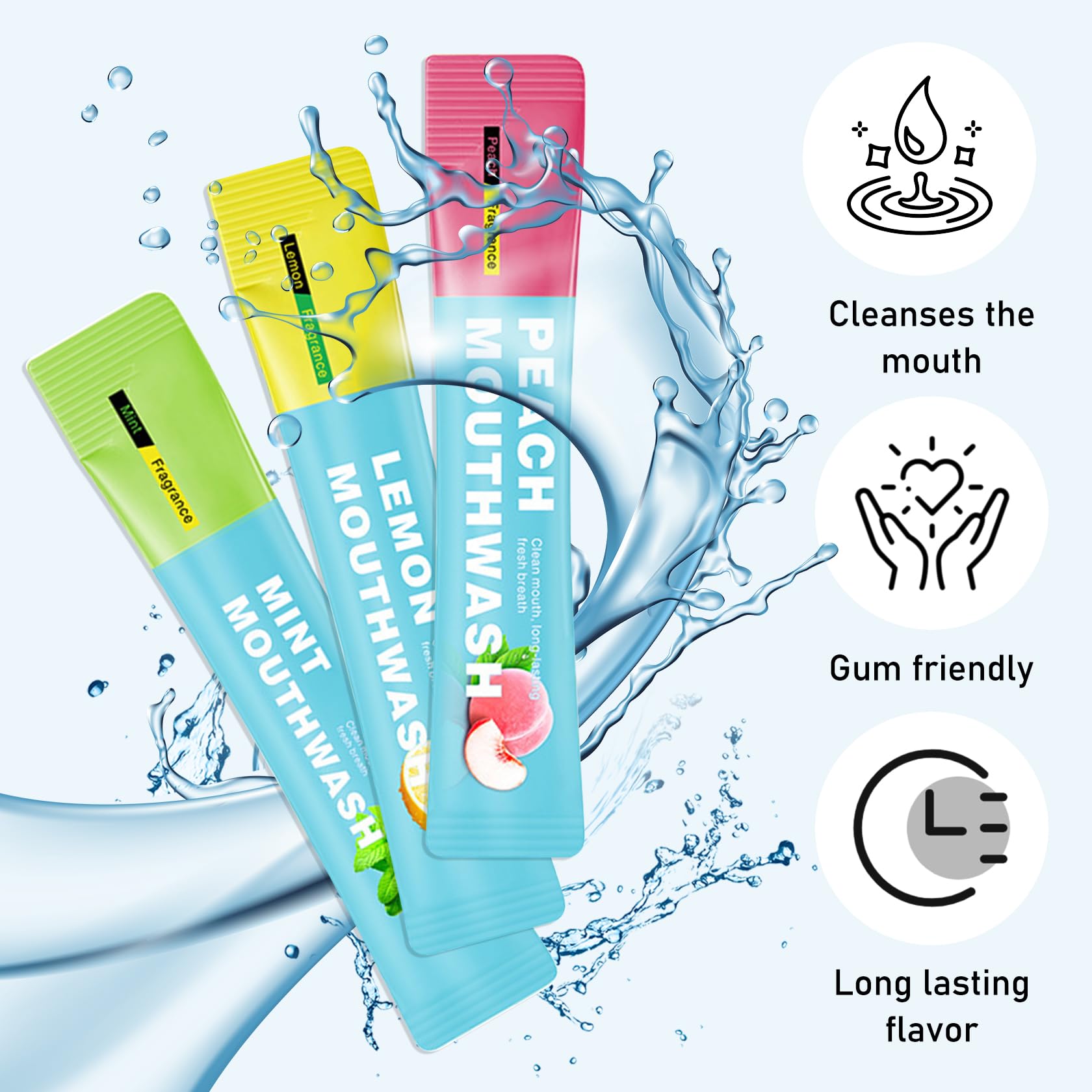 Close-up of mouthwash bottle label