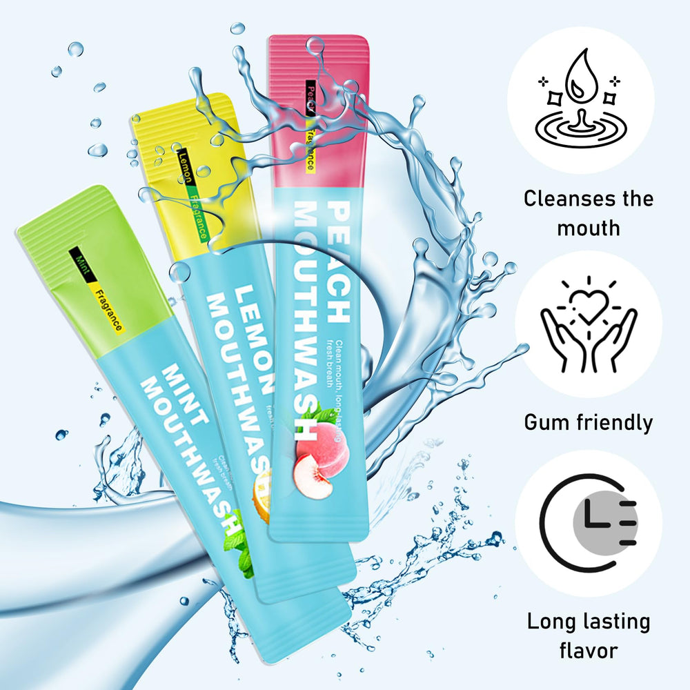 Close-up of mouthwash bottle label