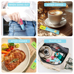 Top view of 60-pack mini mouthwash array