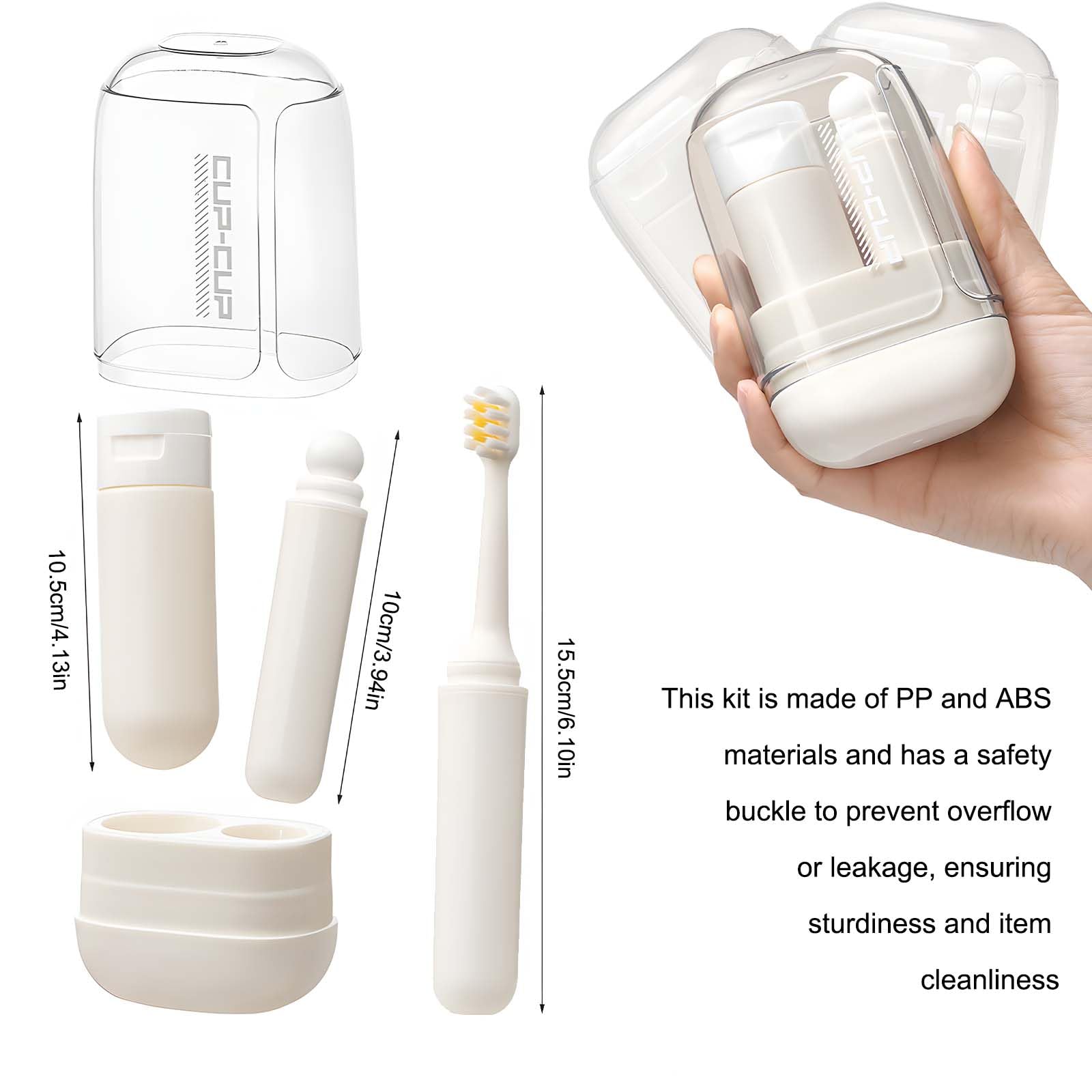 Toothpaste dispenser integrated into travel case for easy dispensing