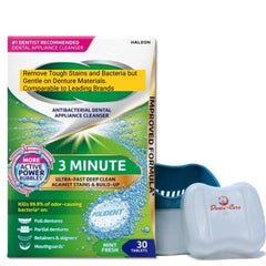 3 Minute Denture Cleaner 30 Tablets Triplemint Bundle