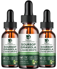 Three-pack Soursop Graviola leaf extract liquid drops bottle (1 oz)