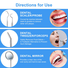 Dental mirror with anti-slip textured handles