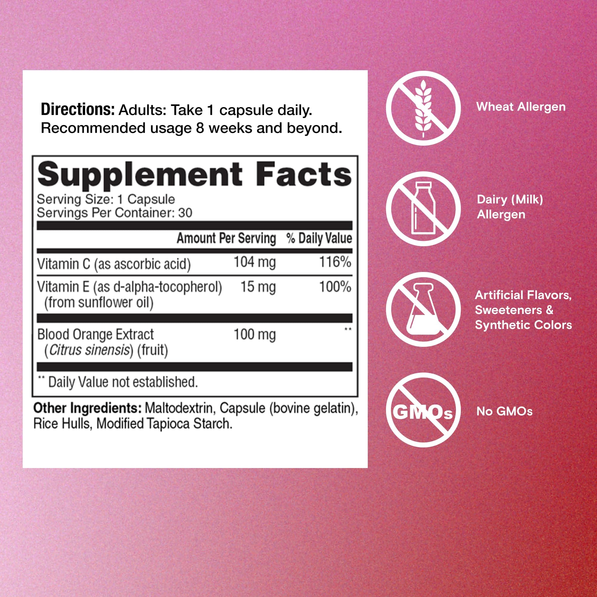 Packaging showing 30 capsules