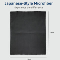 Close-up of a single 6x7 inch microfiber glasses cleaning cloth