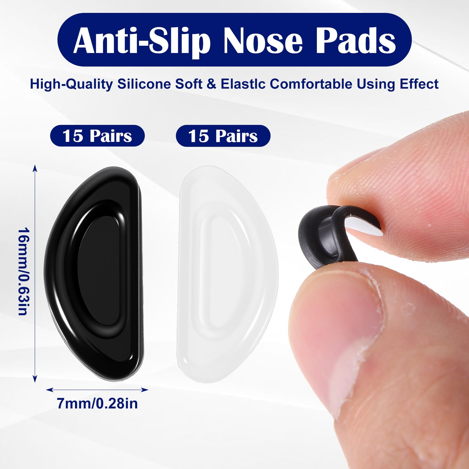Close-up of anti-slip adhesive nose pad