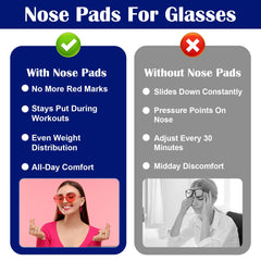 Packaging showing 30 pairs of nose pads